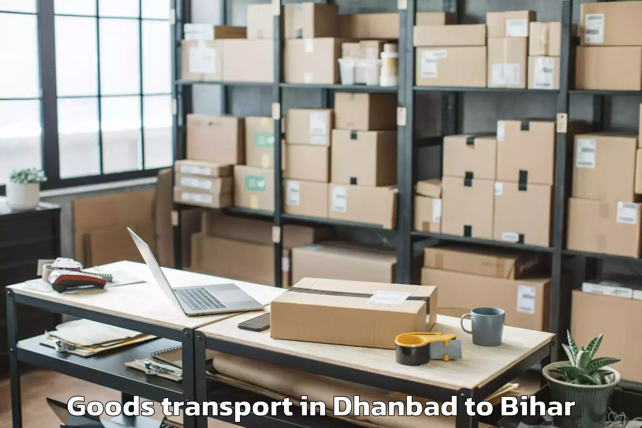 Reliable Dhanbad to Warisnagar Goods Transport